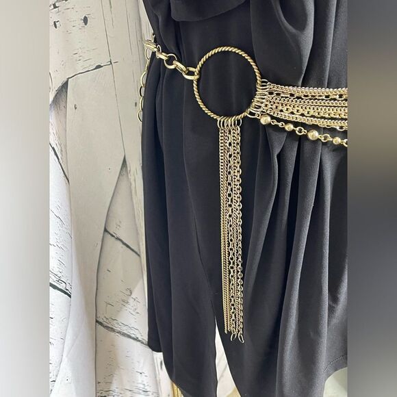 Gold chain belt multi strands tassels - Picture 2 of 7